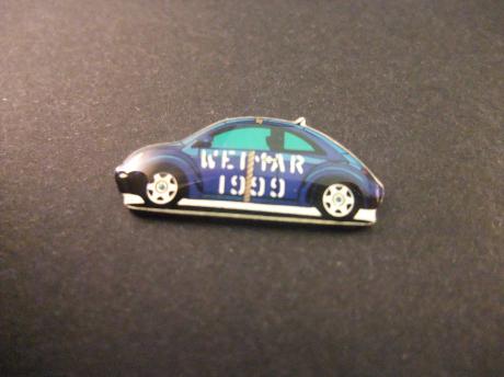 Volkswagen - Beetle, a new Beetle blauw ( Weimar1999 Culturele hoofdstad van Europa )